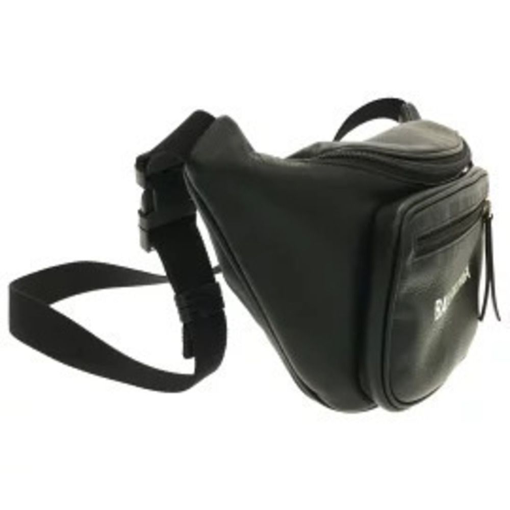 Balenciaga Belt Pack Waist Pouch Clutch Black Leather